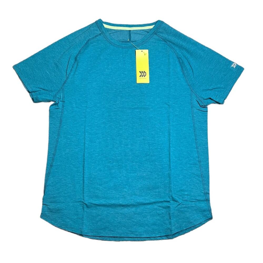 All In Motion Mens Blue Short Sleeve Running T Shirt NWT SZ M